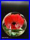 Orient-Flume-Paperweight-Limited-Red-Poppy-Flower-stem-Leaves-Signed-M-Quinn-01-ql