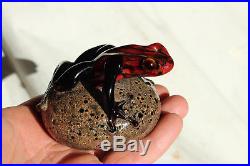 Orient & Flume Tree Frog by David Smallhouse Art Glass Paperweight