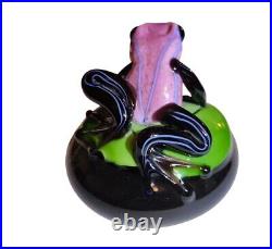 Orient and Flume Signed Smallhouse 154/1000 Pink Poison Dart Frog Art Glass