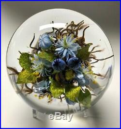 PAUL STANKARD Paperweight Honey Bee'Mask' Botanical with Red Teardrop 9-16-2001