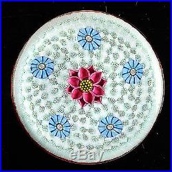PERTHSHIRE 1988B Flower and Millefiori Canes on Honeycomb Ground. Ltd. Ed