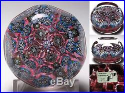 Perthshire 1991 Pp134a Faceted Ltd Ed Intricate Millefiori Paperweight With Cert