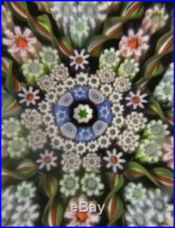 PERTHSHIRE Millefiori Star Christmas Large 3 PAPERWEIGHT Canes & Twists 1997