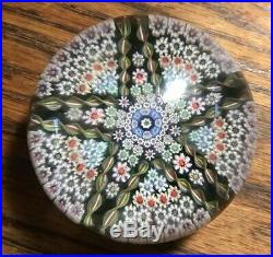 PERTHSHIRE Millefiori Star Christmas Large 3 PAPERWEIGHT Canes & Twists 1997