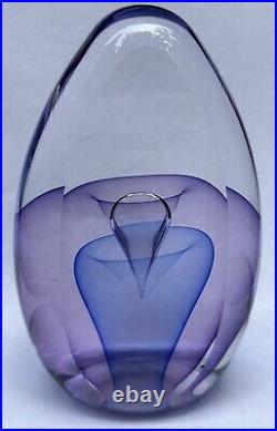 Pa Art Ed Kachurik Art Glass Veiled Halo Paperweight