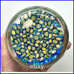 Paperweight Signed Alt Murano Vetreria Artistica 1970's Millefiori Glass