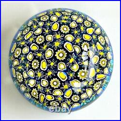 Paperweight Signed Alt Murano Vetreria Artistica 1970's Millefiori Glass