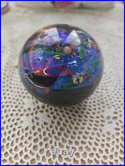 Paperweight Signed JWJ 1960's Johan Wilhelm Johansson Made In Norway Abstract