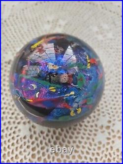 Paperweight Signed JWJ 1960's Johan Wilhelm Johansson Made In Norway Abstract