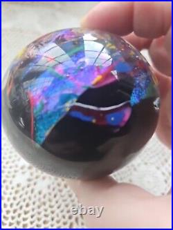 Paperweight Signed JWJ 1960's Johan Wilhelm Johansson Made In Norway Abstract