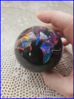 Paperweight Signed JWJ 1960's Johan Wilhelm Johansson Made In Norway Abstract