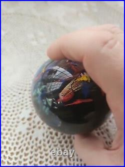 Paperweight Signed JWJ 1960's Johan Wilhelm Johansson Made In Norway Abstract