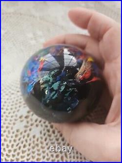 Paperweight Signed JWJ 1960's Johan Wilhelm Johansson Made In Norway Abstract