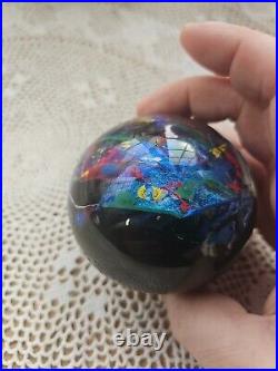 Paperweight Signed JWJ 1960's Johan Wilhelm Johansson Made In Norway Abstract