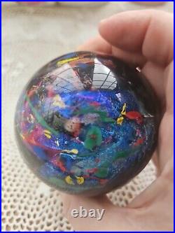 Paperweight Signed JWJ 1960's Johan Wilhelm Johansson Made In Norway Abstract