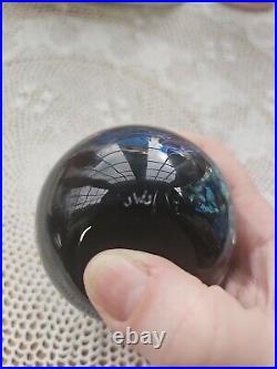 Paperweight Signed JWJ 1960's Johan Wilhelm Johansson Made In Norway Abstract