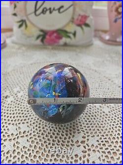 Paperweight Signed JWJ 1960's Johan Wilhelm Johansson Made In Norway Abstract