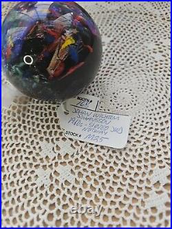 Paperweight Signed JWJ 1960's Johan Wilhelm Johansson Made In Norway Abstract