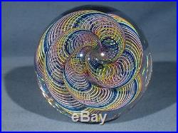 Paperweights Contemporary Art Glass Alloway 3.23inch Dichroic Quadmania #363
