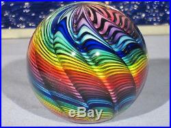 Paperweights Contemporary Art Glass Alloway 3.28inch 10 Color Raelynbow #125