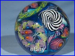 Paperweights Contemporary Art Glass James Alloway 3.55 inch Psychedelic #257