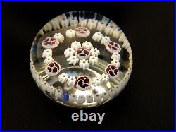 Parabelle Glass 1992 Open Concentric Millefiori Pansy Garlands Paperweight