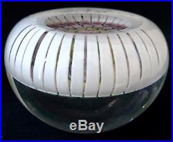 Parabelle Glass Paperweight Massive 3 1/4 Roses in Stave Basket RARE TYPE AP