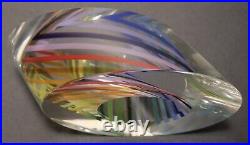 Paul Harrie Art Glass Contemporary Sunrise Eclipse Paperweight (American)