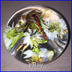 Paul Stankard Paperweight Homage to Nature Botanical Ants Damselfly Dragonfly &c