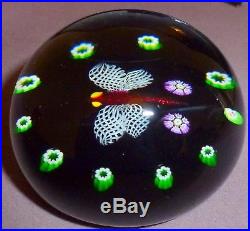 Paul Ysart Style Paperweight Dragonfly Paperweight Rare Signed PY In Cane C. 1975