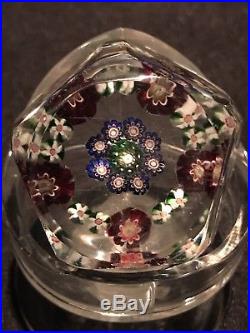 Pentagonal Millifiore Art Glass Paperweight #2 Baccarat