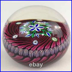 Perthshire Cushion Ground 1998F Lampwork Bouquet Panda Picture Cane Paperweight
