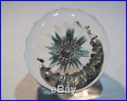 Perthshire English Blue Green Red Millefiori Paperweight Mid 20th Century