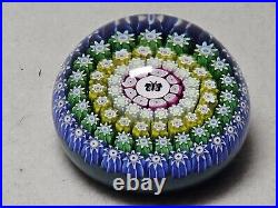 Perthshire Glass Concentric Millefiori PP107 Paperweight With Butterfly Cane