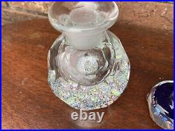 Perthshire Glass Inkwell Scent Bottle Paperweight Fancy Cut