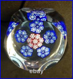 Perthshire Glass Millefiori Rondello Cluster J PP14 Faceted Paperweight Scotland