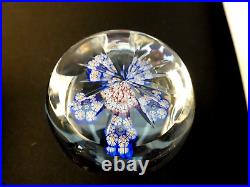 Perthshire Glass Millefiori Rondello Cluster J PP14 Faceted Paperweight Scotland