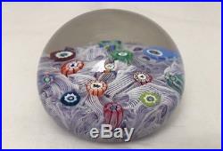 Perthshire Latticino Art Glass Paperweight Cane Horses Witch 1985 P
