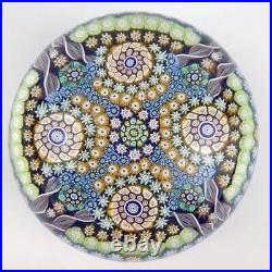 Perthshire PP106 1988 Large Complex Cane Closepack Millefiori Twist Paperweight