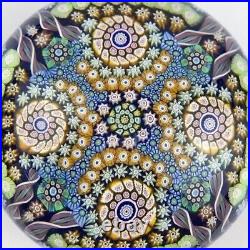 Perthshire PP106 1988 Large Complex Cane Closepack Millefiori Twist Paperweight