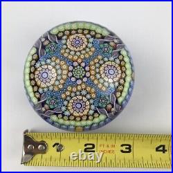 Perthshire PP106 1988 Large Complex Cane Closepack Millefiori Twist Paperweight