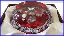 Perthshire Paperweight 1986 B Bouquet RARE w Canes Flowers Faceted Scotland