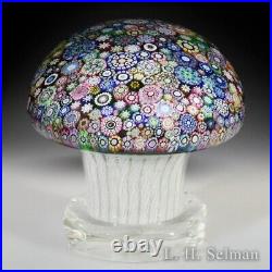 Perthshire Paperweights 1990 close packed millefiori pedestal magnum paperweight