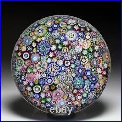 Perthshire Paperweights 1990 close packed millefiori pedestal magnum paperweight