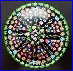 Perthshire Patterned Millefiori & Twist Cane Glass Paperweight 3W