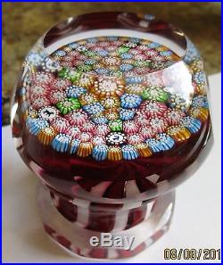 Perthshire Pedestal Paperweight JD Cane on top