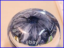 Perthshire Spaced Silhouette & Complex Millefiori WithBlue Lace Ground Paperweight