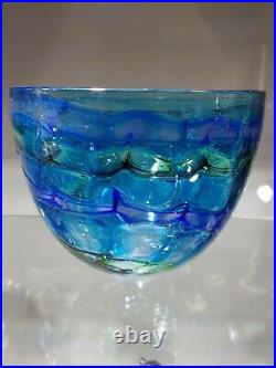 Peter Layton Studio Art Glass Bowl Signed 6 Inches Wide