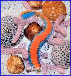 Phenomenal GORDON SMITH Tropical Reef Fish Coral AQUARIUM Art Glass PAPERWEIGHT