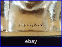 Pukeberg Erik Hoglund Man & Woman Glass Paperweights Limited Editions